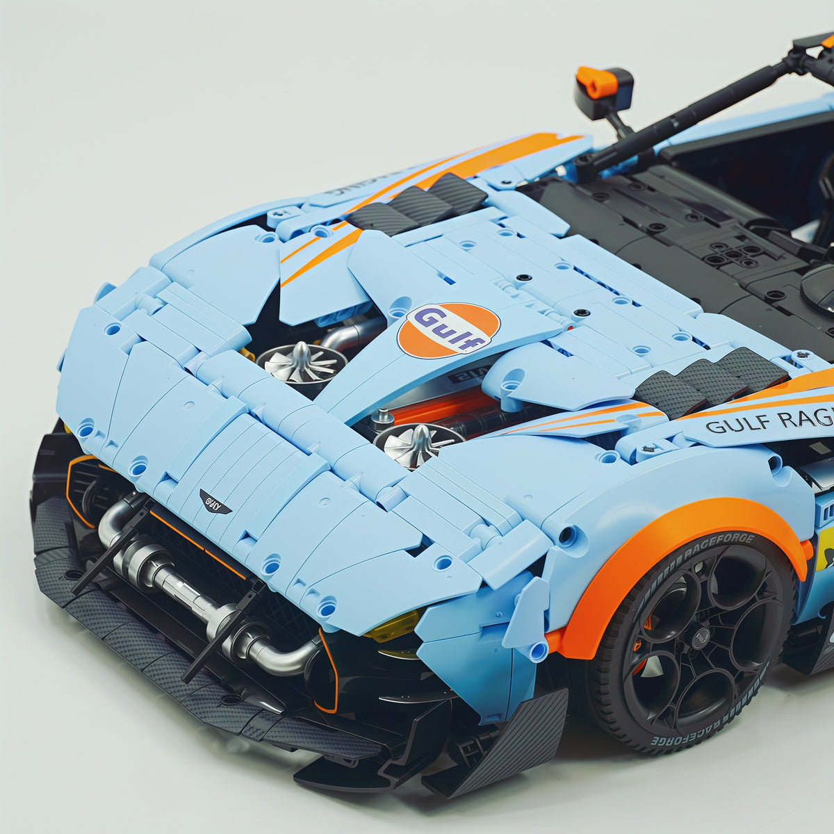 Trilumity Building Block Set: 1:8 Aston Martin Vulcan | Gulf Blue Custom Edition | 3794+-Piece