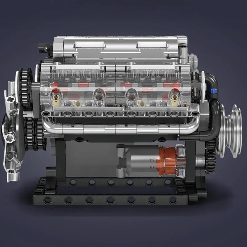 Trilumity Building Block Set: Motorised V8 Engine (534-Piece)