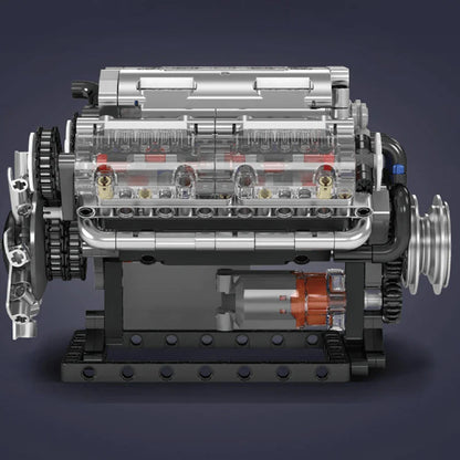 Trilumity Building Block Set: Motorised V8 Engine (534-Piece)