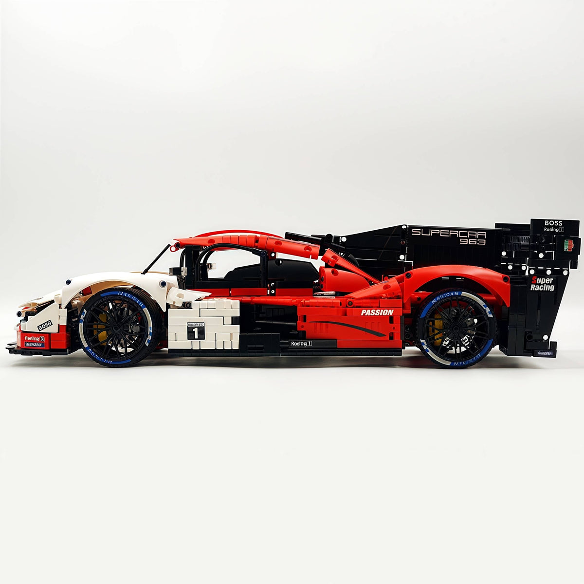 Trilumity Building Block Set: 1: 8 Porsche 963 Racing Car, Iconic Design and Authentic Details (3460-Piece)