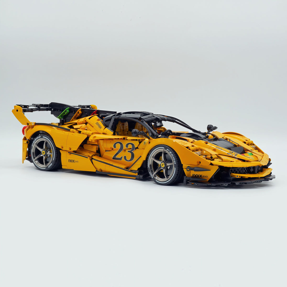 Trilumity Motorized Building Block Set: 1:8 The Ultimate Italian Hybrid Hypercar Evo | Baked Enamel Yellow Paint Italian Flagship (4058+-Piece)