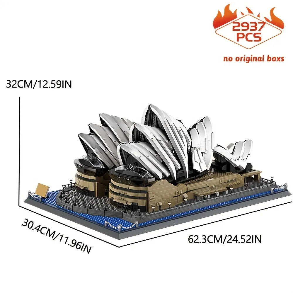 Wange MOC Building Block Set: Famous Sydney Opera House, Model 8210