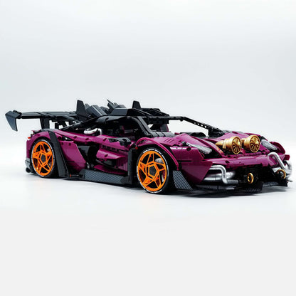 Trilumity Motorized Building Block Set: The Ultimate Turbocharged Italian Bull Jota V12 Hypercar (3950-Piece)