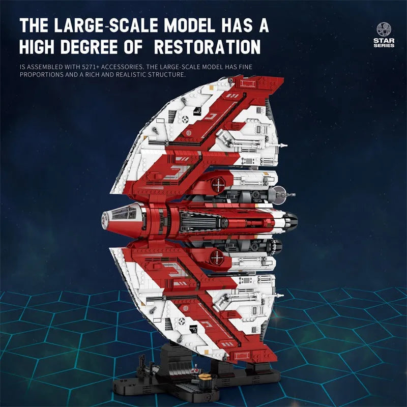 Reobrix MOC Building Block Set: Star Wars MOC UCS T6 Shuttle Spacecraft, Model 99006
