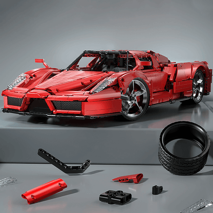 Trilumity Building Block Set: 1:8 Rosso Edition Italian Red Hypercar (4301Piece)