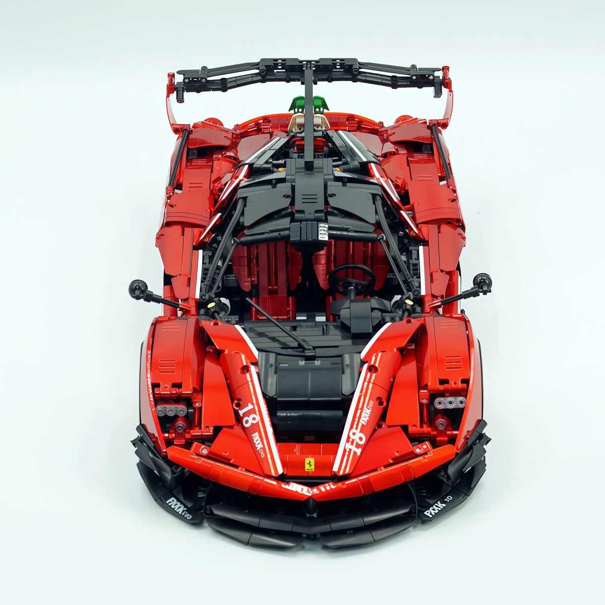 Trilumity Motorized Building Block Set: 1:8 The Ultimate Italian Hybrid Hypercar Evo | Pearl Red Painting Italian Flagship (4058Piece)