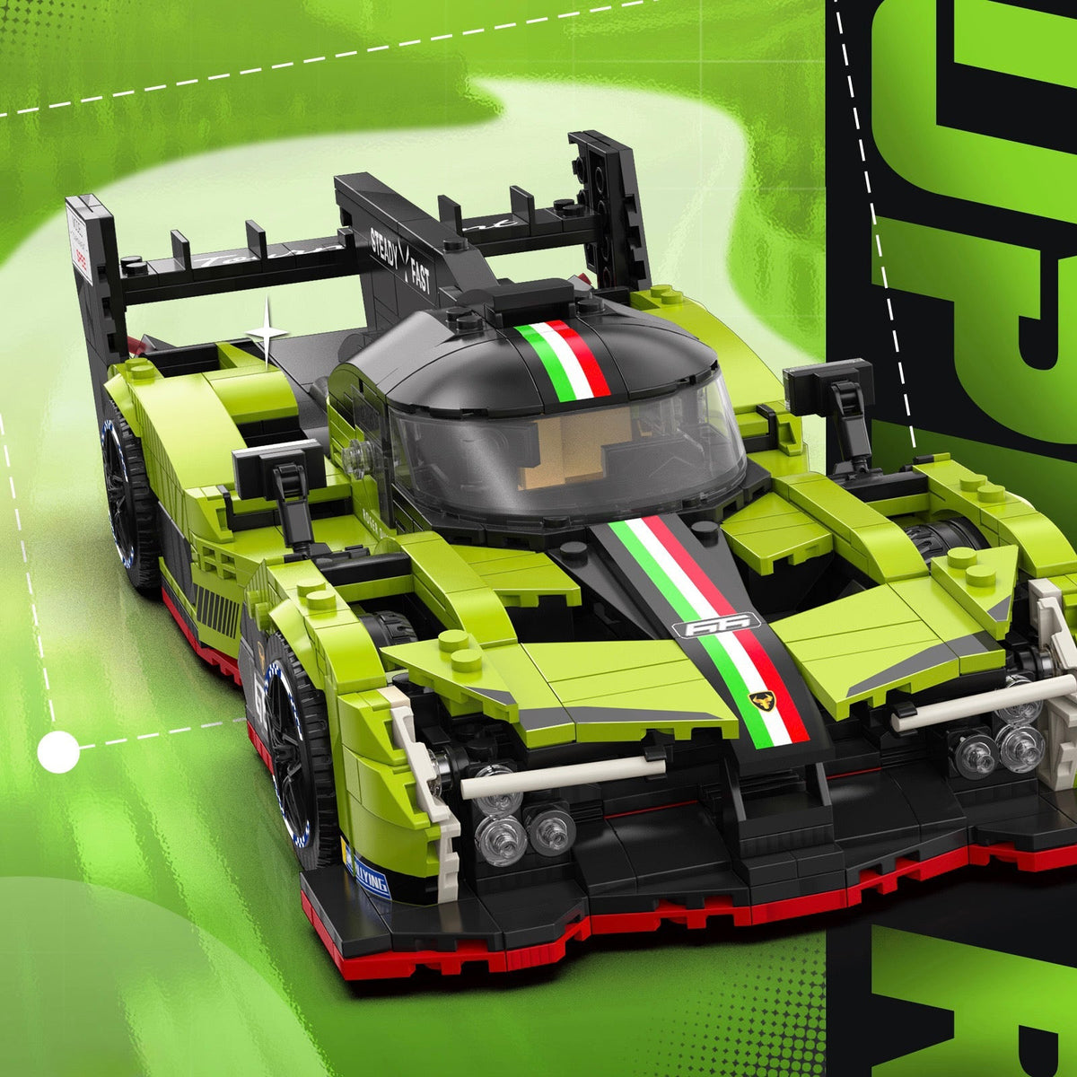 Trilumity Building Block Set: 1:16 The Ultimate LMDh Hybrid Prototype | 2024 Le Mans Endurance Prototype (1188Piece)