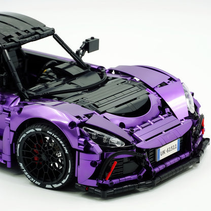 Trilumity Building Block Set: 1:8 Lotus Exige Cup 430 | Rare Amethyst Color Enamel Paint | Officially Licensed Edition (3730-Piece)