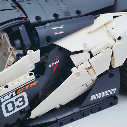 Trilumity Motorized Building Block Set: 1:8 The Ultimate British Woking Hypercar | White Custom Edition | Shipped in Original Gift Box (4200+-Piece)