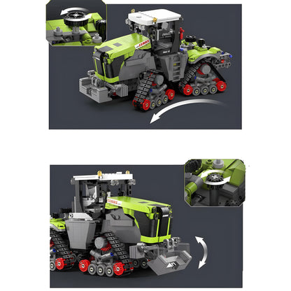Trilumity Claas Xerion 5000 Tractor Building Block Set, 1:32 Scale, 1,335-Piece