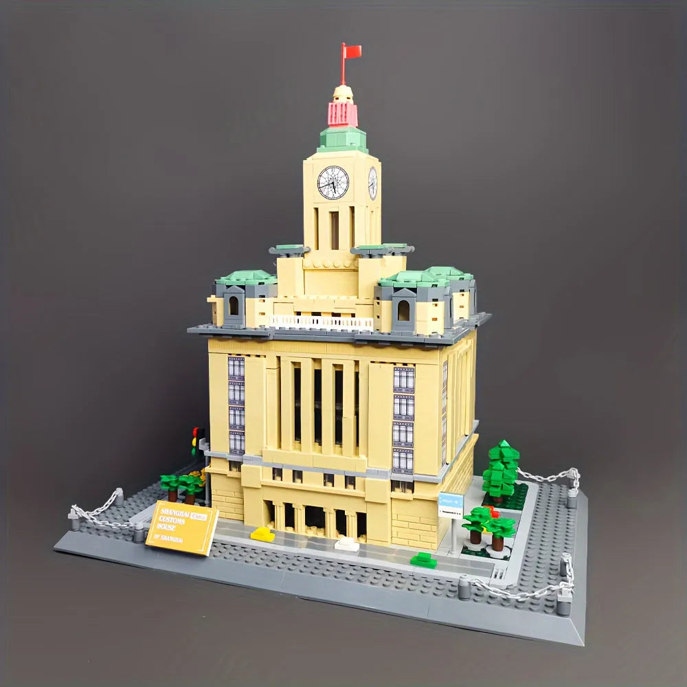 Wange Building Block Set: Famous Shanghai Customs House, Model 6231
