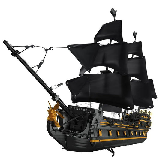 Mould King MOC Building Block Set: Pirates of Caribbean MOC Black Pearl Ship, Model MK13186