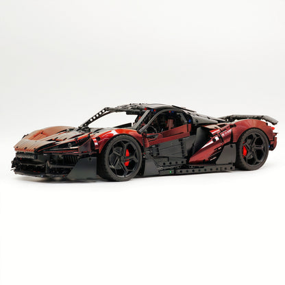 Trilumity Motorized Building Block Set: 1:8 The Ultimate British Woking Hypercar | Black & Red Chameleon Paint Edition | Shipped in Original Gift Box