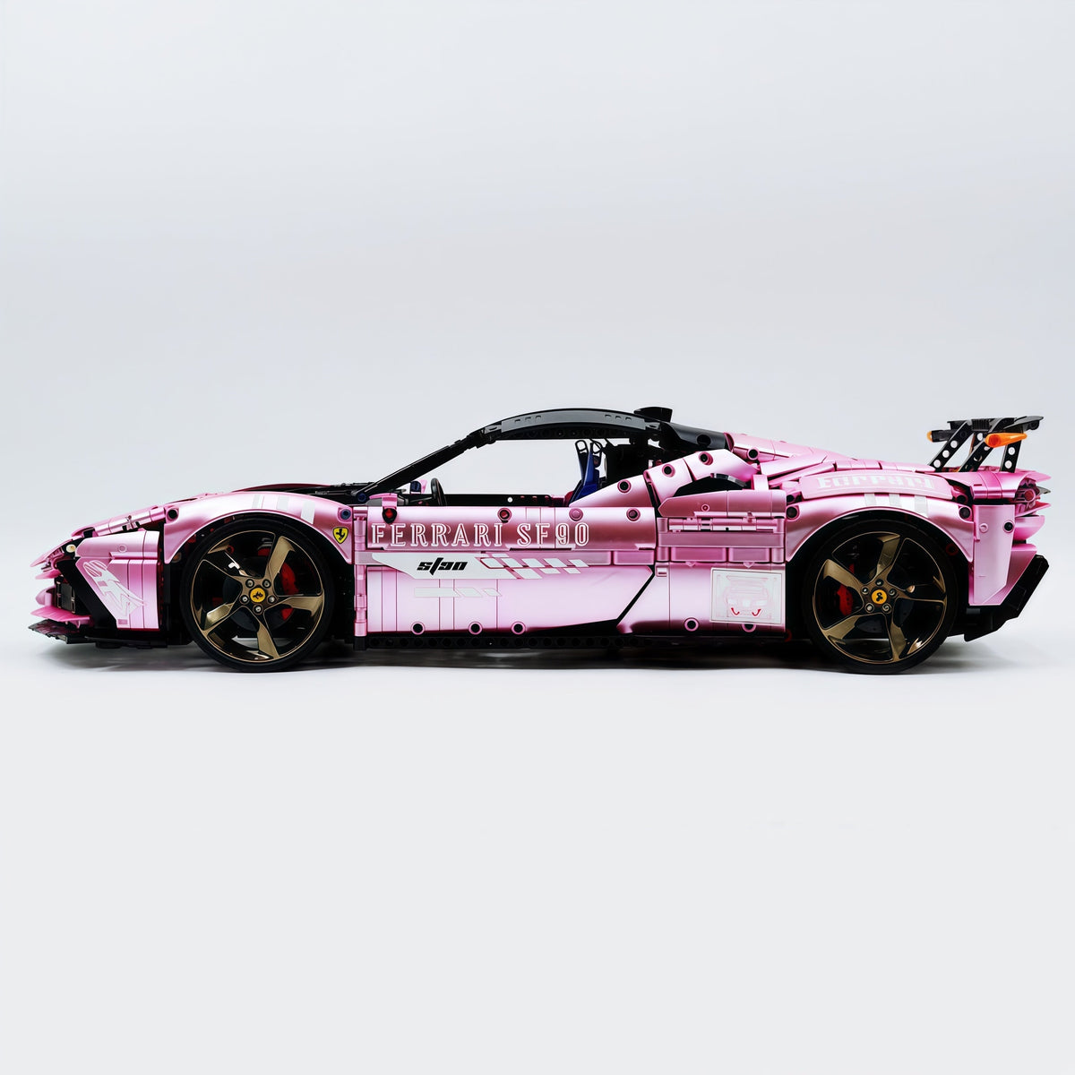 Trilumity Motorized Building Block Set: 1:8 Xx Track Hybrid Pink Plating Limited Color, The Ultimate Supercar, More Than 12 Features