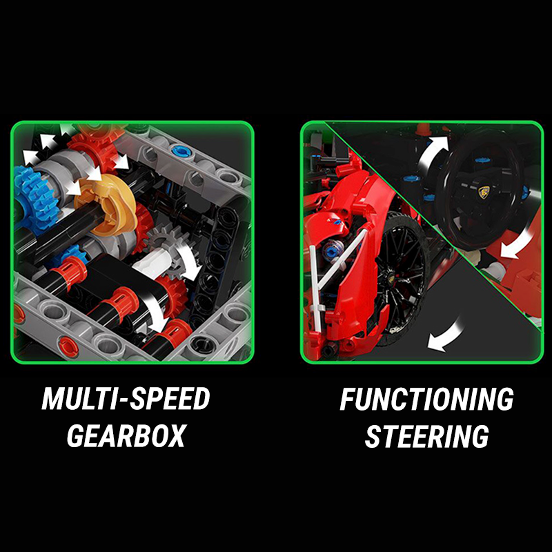 Trilumity Building Block Set: 1:8 Italia Competizione Edition Lamborghini Veneno (3611Piece)