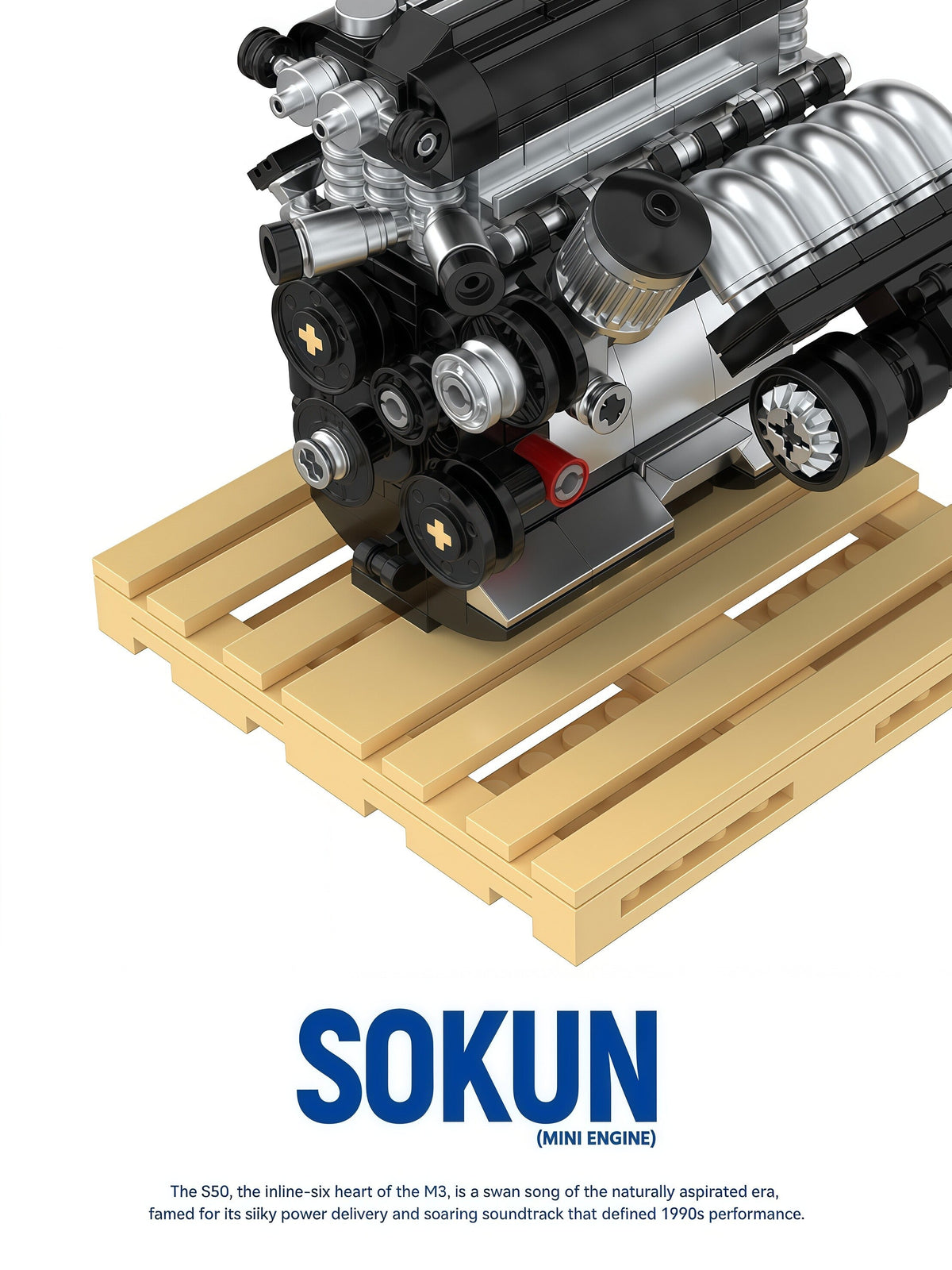 Trilumity Building Block Set: BMW M3 S50 Engine | Home Decor (292-Piece)