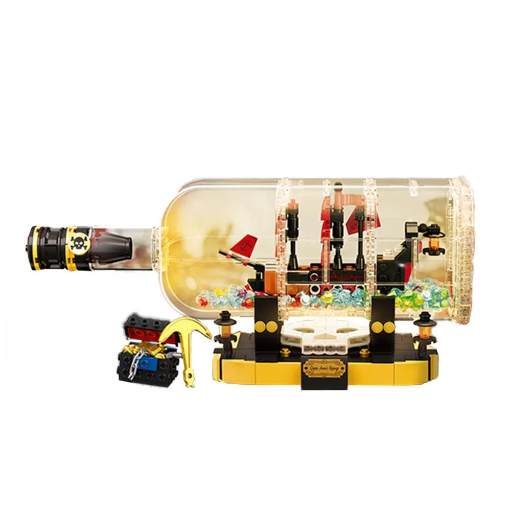 JieStar Building Block Set: Ship In A Bottle, Model JJ9026