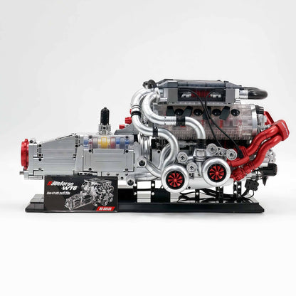 Trilumity Building Block Set: Large W16 Engine | French 16-Cylinder Engine Set (2520-Piece)