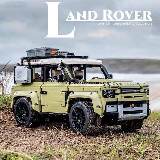 Trilumity Land Rover Defender, Removable Roof Rack Building Block Set, Remote Control, 2,623-Piece