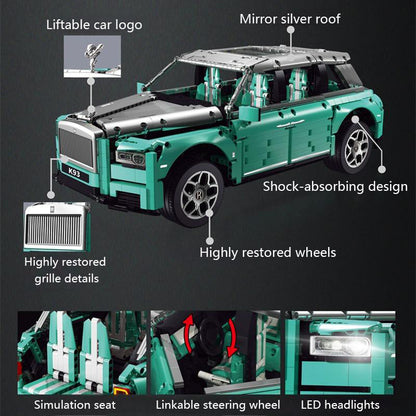 Trilumity Building Block Set: 1:8 Rolls-Royce Cullinan with Remote Concrol | Bavbrick.com