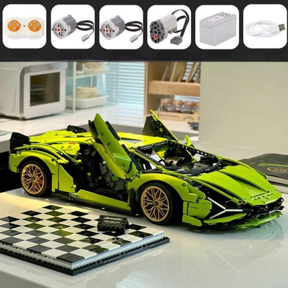 Trilumity Building Block Set: 1: 8 The Ultimate Italian Bull L539 Lightning Hybrid (3696-Piece)