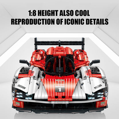 Trilumity Building Block Set: 1: 8 Porsche 963 Racing Car, Iconic Design and Authentic Details (3460-Piece)