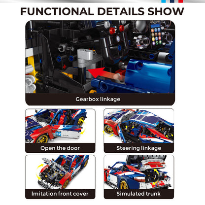 Trilumity Building Block Set: 1: 8 BMW M4 GT3 Building Set, Fully Detailed Simulation, The Ultimate Collectible (4556Piece)