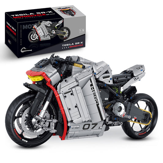 Trilumity ZERO SR-X Motorcycle with Dedicated Bracket, Adult Collectible Models Building Block Set, 1:5 Scale, 2,268-Piece