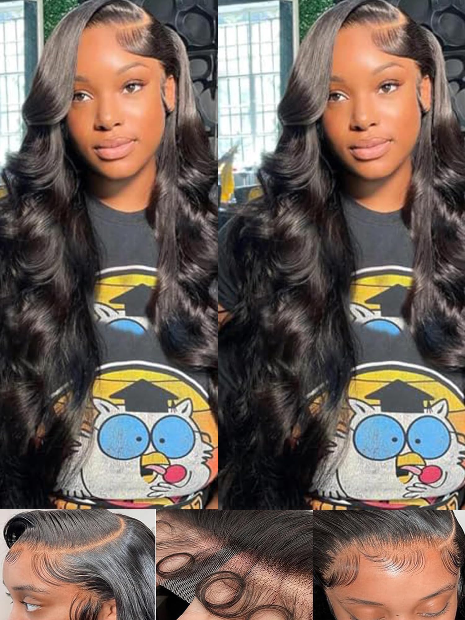 Trilumity 13X6 Humanhair Body Wave Human Hair - Brown Hair Replacement Wig