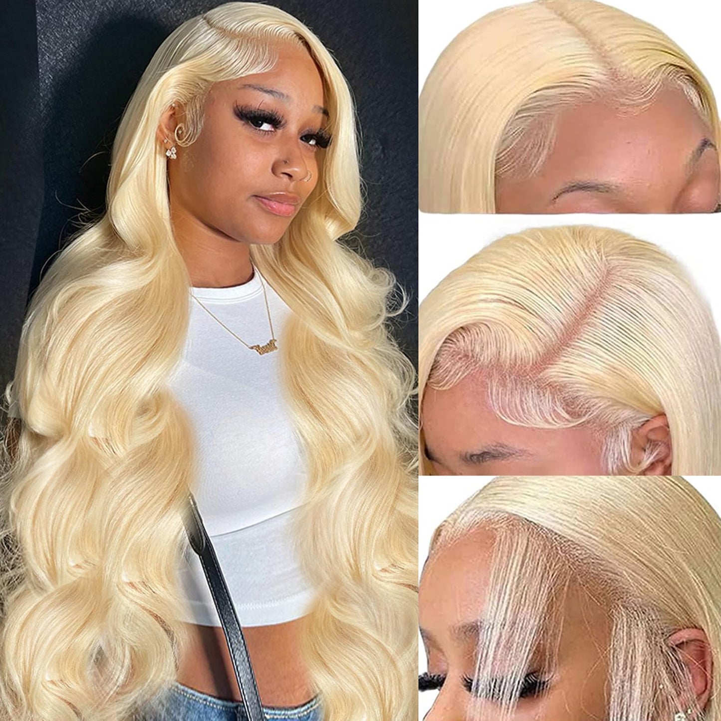 Trilumity 613 Blonde 13X6 613 Body Wave Human Hair - 613 Blonde Hair Replacement Wig