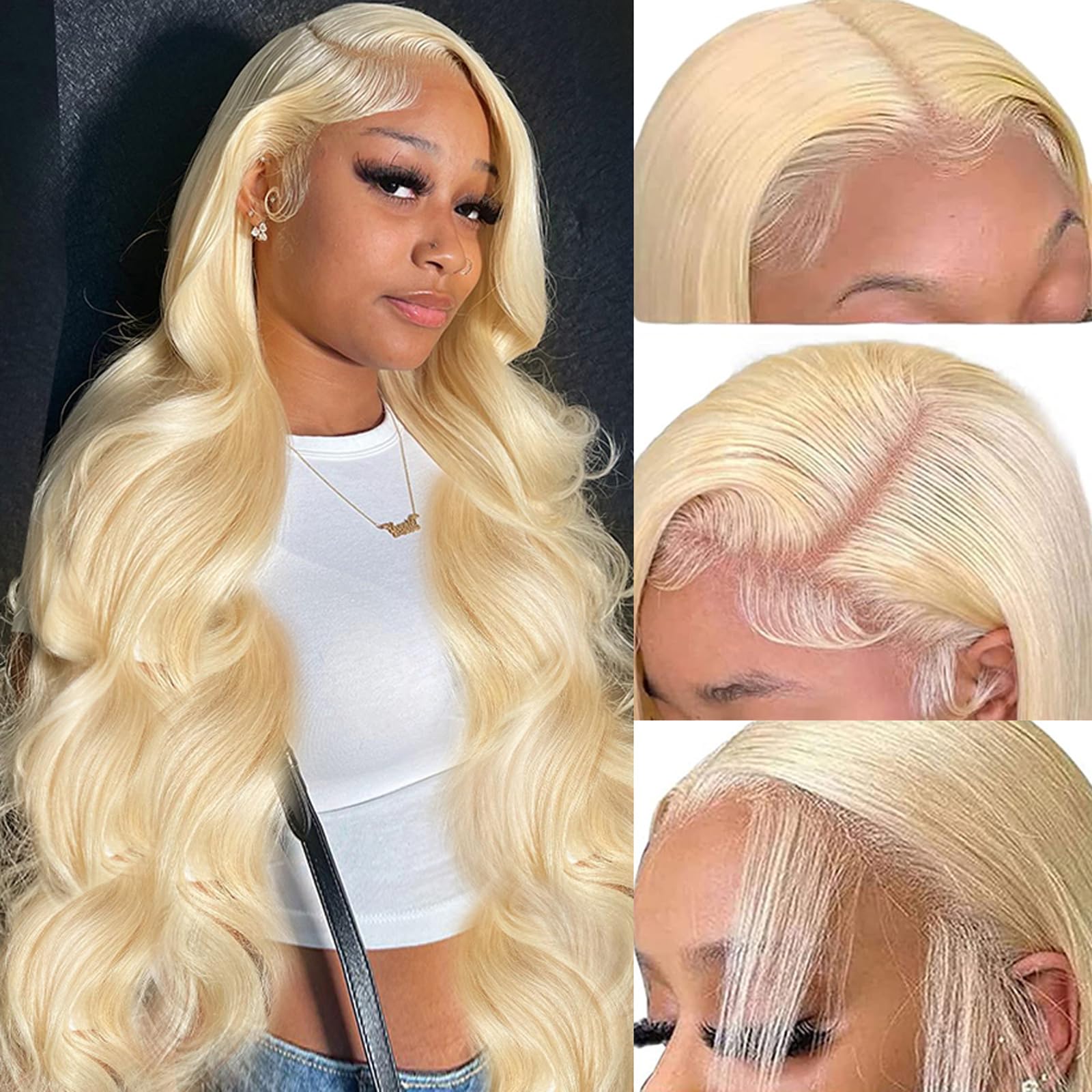Trilumity 613 Blonde 13X6 613 Body Wave Human Hair - 613 Blonde Hair Replacement Wig