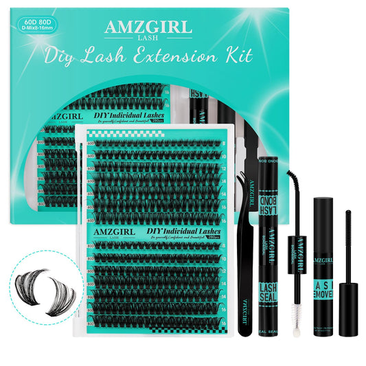 Trilumity Lash Clusters Kit Individual Faux Mink Fiber - Black False Lashes