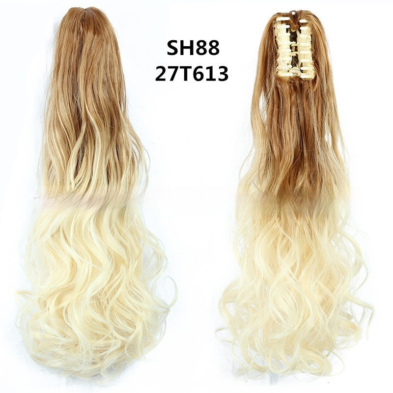Trilumity Curly Ponytail in Blonde, detail shot