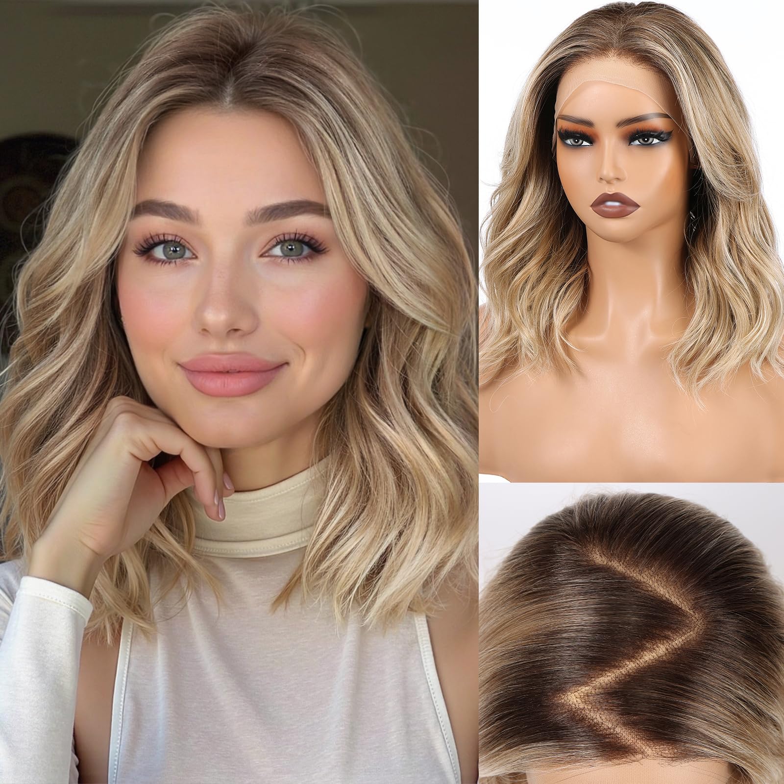 Trilumity 13X6 Front For Deep Wave 100% Human Hair - Natural Black Hair Replacement Wig