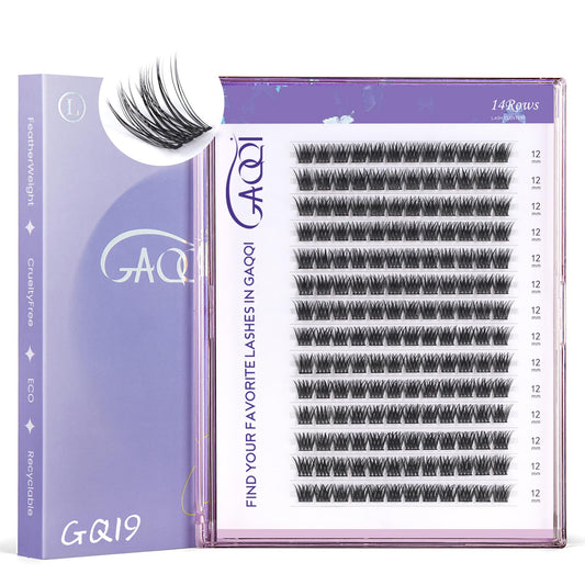 Trilumity Lash Clusters Gq19 Individual Cat Eye Faux Mink - Black False Lashes