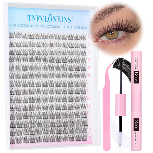 Trilumity Lash Extension Kit Lash Wispy Faux Mink Fiber - Black False Lashes
