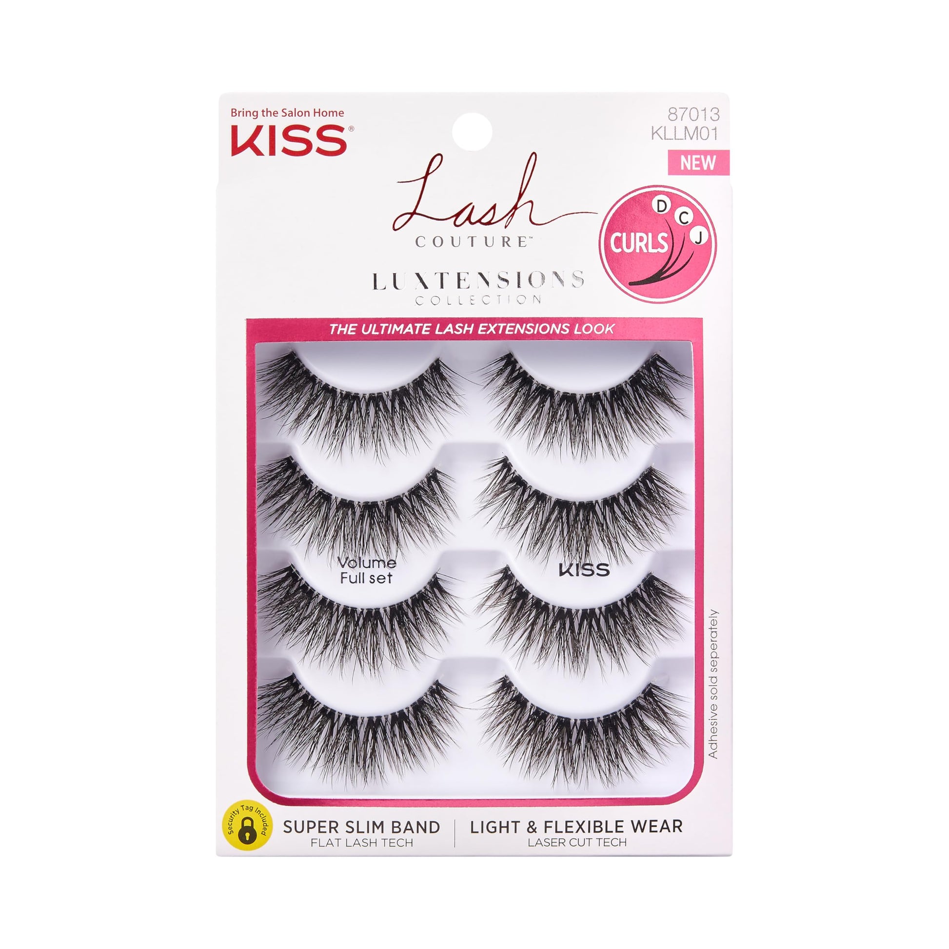 Trilumity Collection Strip Faux Mink Fiber - Black False Lashes
