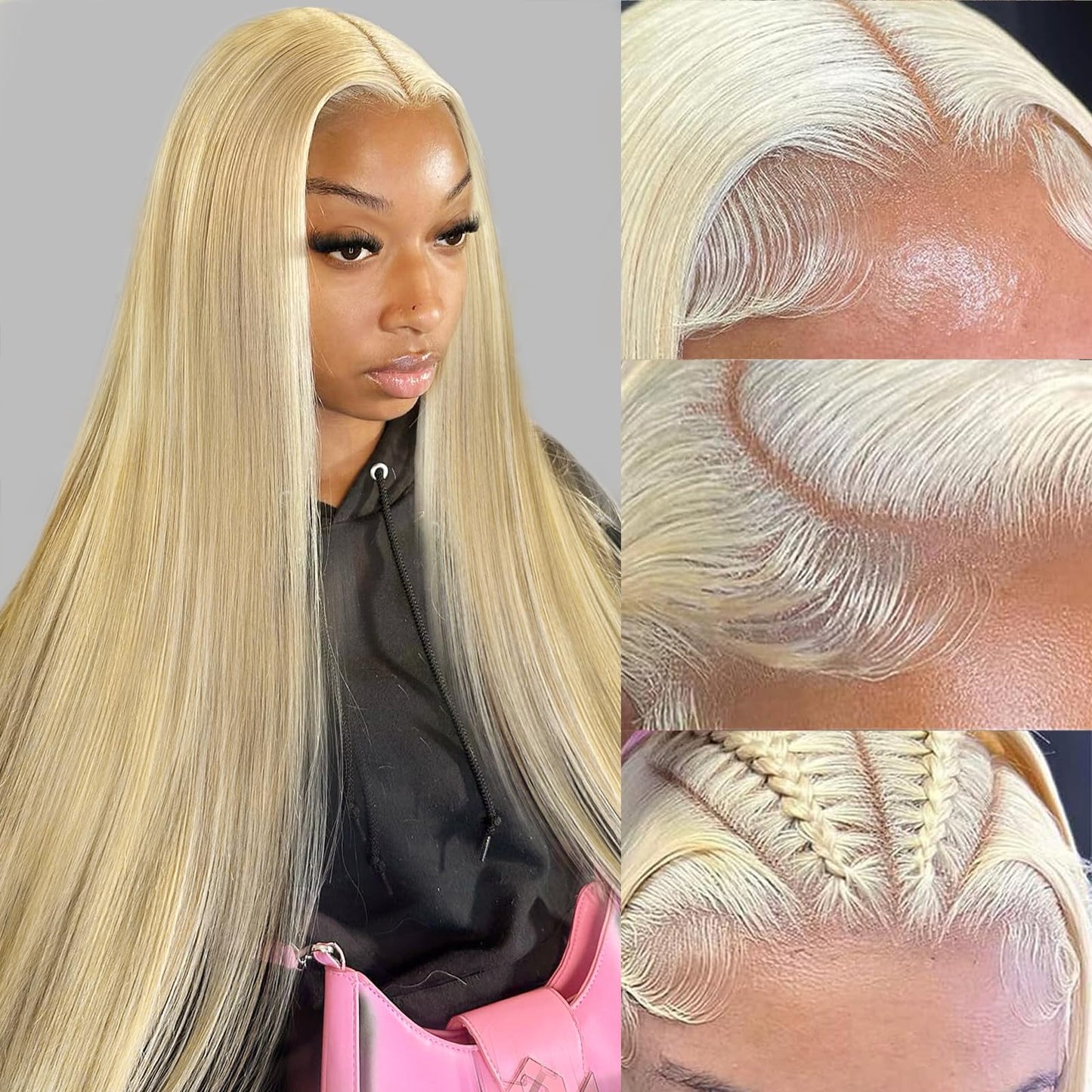 Trilumity 613 13X6 Straight Human Hair - 613 Blonde Hair Replacement Wig