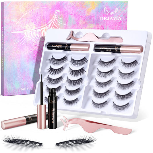 Trilumity Magnetic Premium Wispy Faux Mink Fiber - Black False Lashes