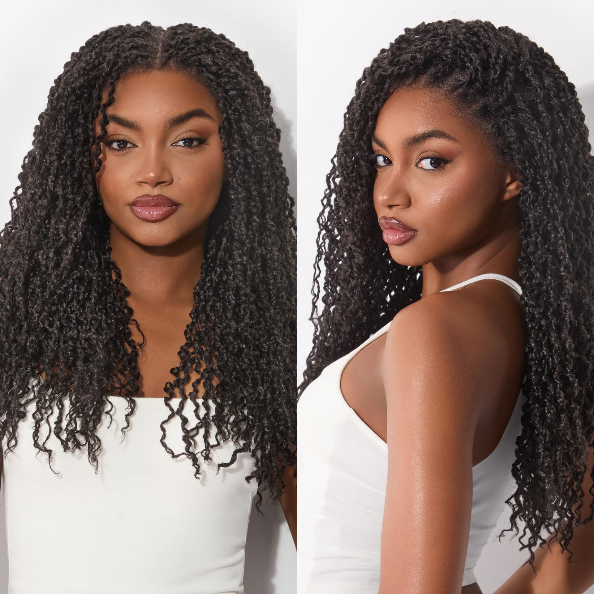 Trilumity Boho Twist 4C Straight Human Hair - Natural Black Hair Replacement Wig