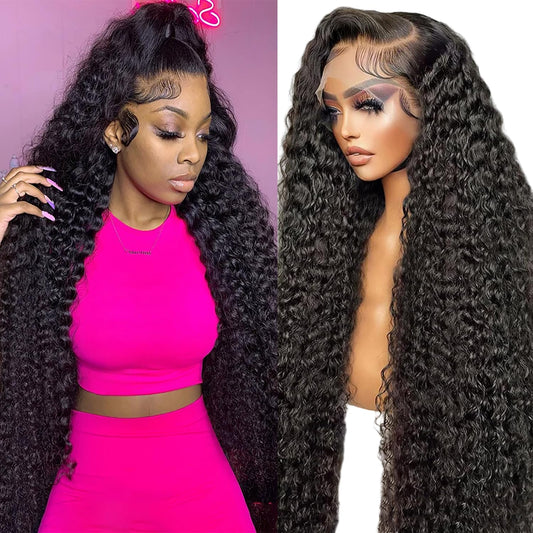 Trilumity 13X6 For Women Hd Deep Wave Human Hair - Natural Black Hair Replacement Wig
