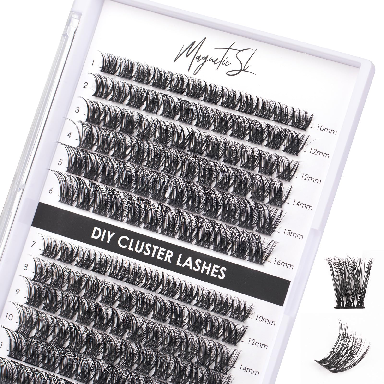 Trilumity Lash Clusters Individual Clusters Individual Faux Mink Fiber - Black False Lashes