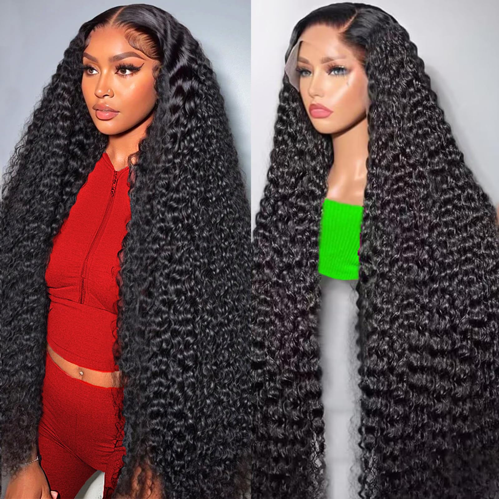 Trilumity 13X6 For Women Deep Wave 100% Human Hair - Natural Color Hair Replacement Wig