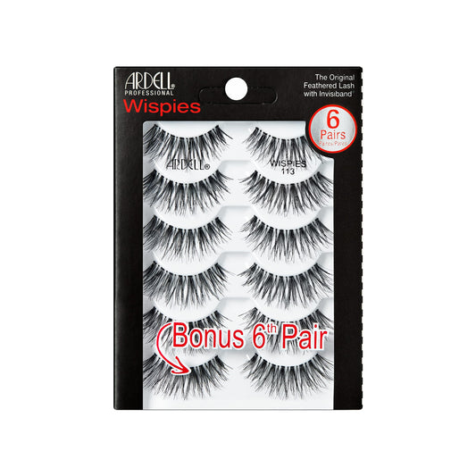 Trilumity 113 Strip Lightweight Wispy Faux Mink Fiber - Black False Lashes