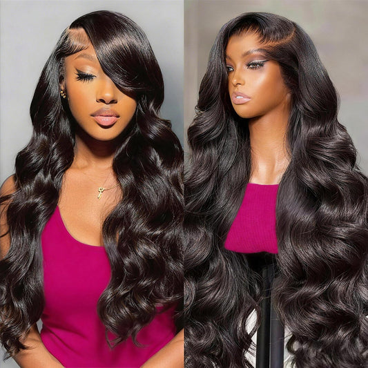 Trilumity 13X6 Hd Transparent Deep Wave Human Hair - Natural Black Hair Replacement Wig