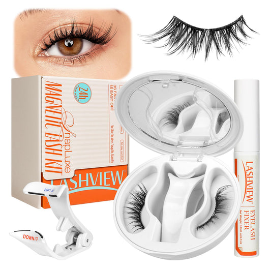 Trilumity Upgrade Magnetic With Cat Eye Faux Mink Fiber - Black False Lashes