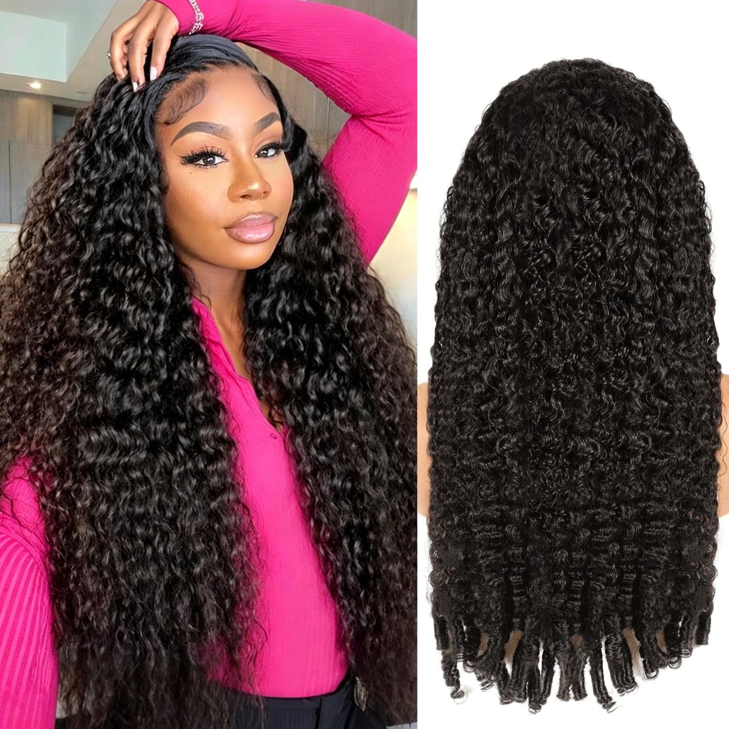 Trilumity 13X6 Hd Transparent Burmese Curly Human Hair - Natural Black Hair Replacement Wig