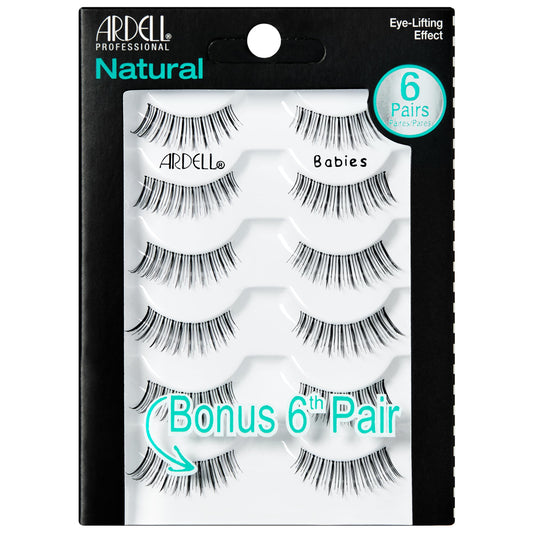 Trilumity Babies Lightweight Short Length Strip Faux Mink Fiber - Black False Lashes