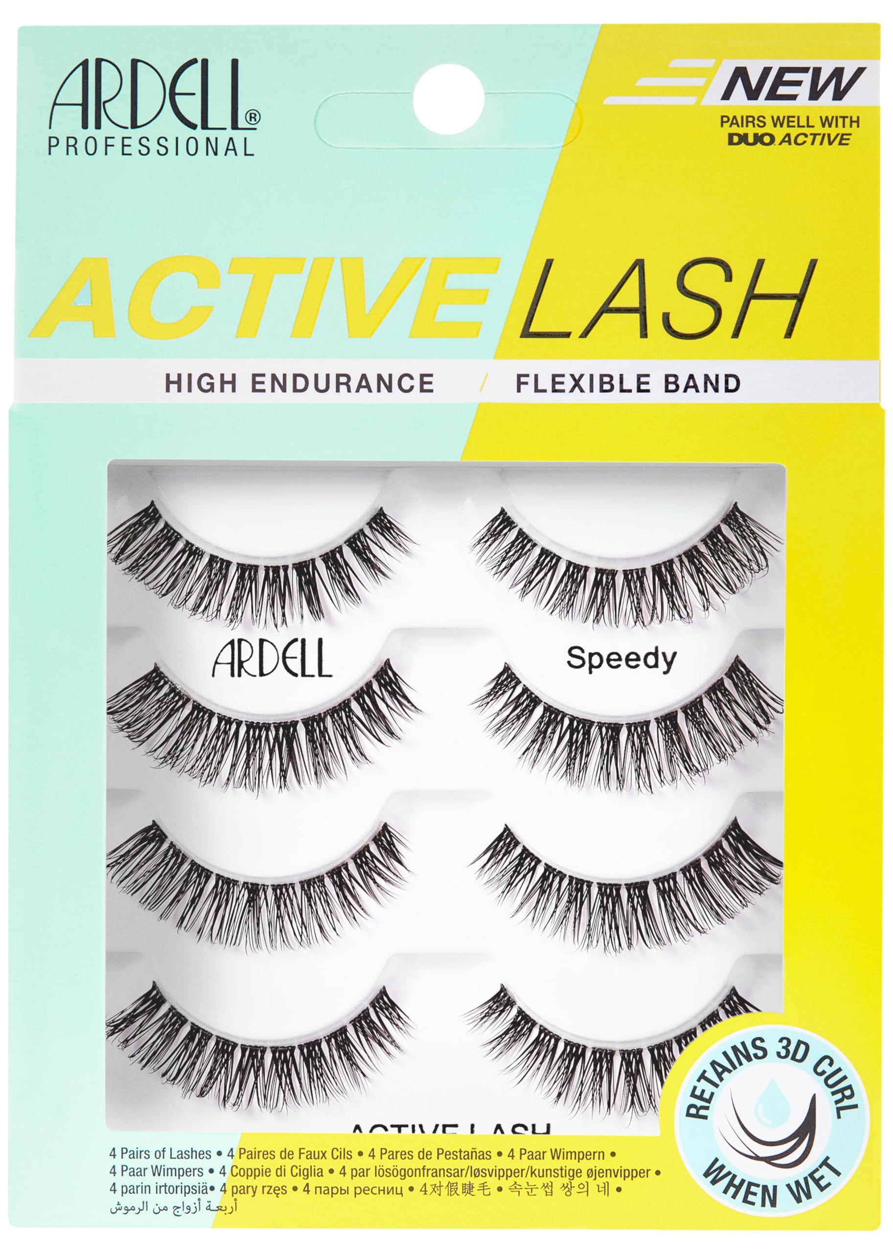 Trilumity Active Lash Speedy Water Strip Faux Mink Fiber - Black False Lashes