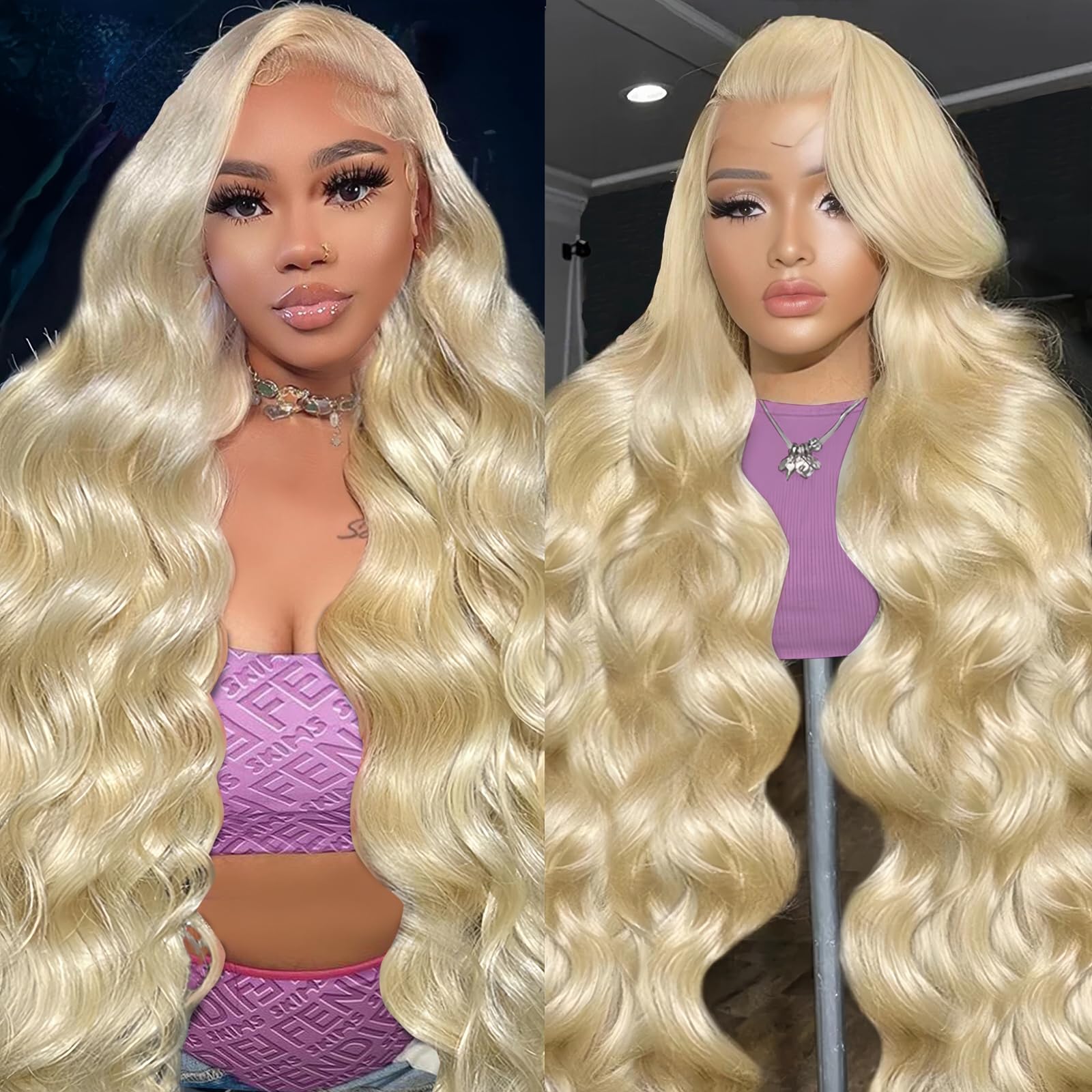 Trilumity 613 200 Density Blonde Body Wave Human Hair - 613 Blonde Hair Replacement Wig